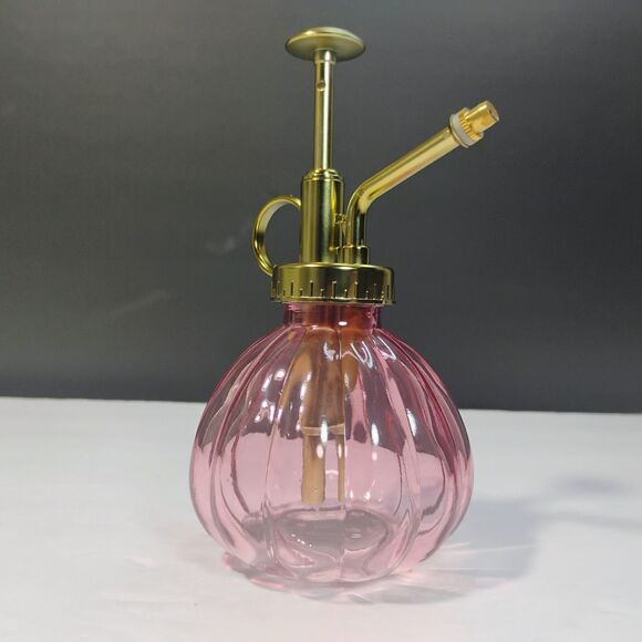 Plant Watering Pot Spray Glass Bottle Sprayer Kettle Flower Mister Pink & Gold - Picture 4 of 12